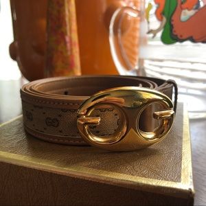 Authentic True Vintage Gucci Monogram Belt